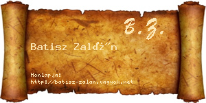 Batisz Zalán névjegykártya