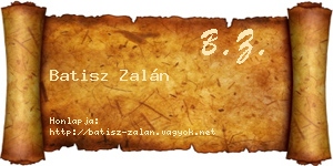 Batisz Zalán névjegykártya